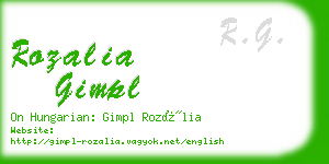 rozalia gimpl business card